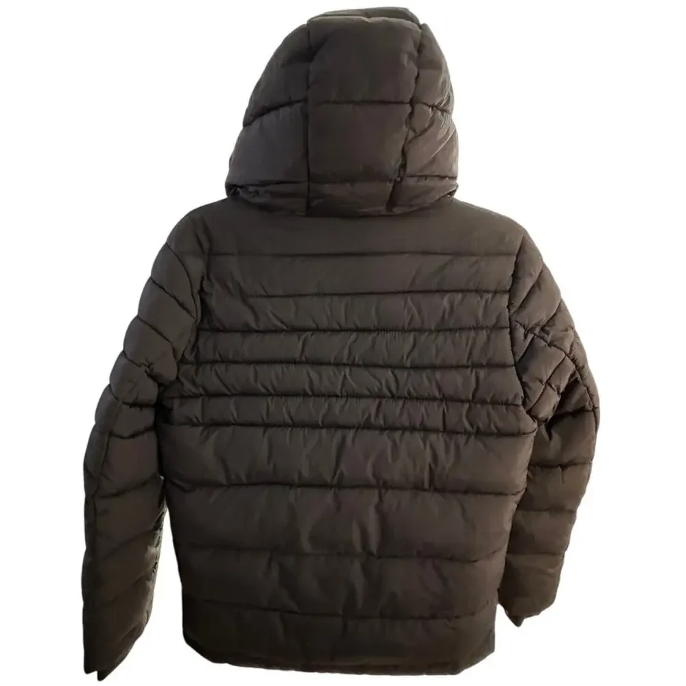 New NOIZE Nordstrom Kids Black, Hooded Full-Zip Puffer Jacket Large Ret $195